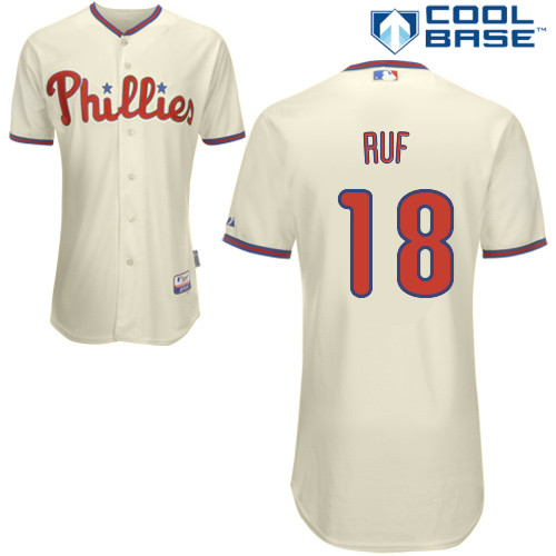 Darin Ruf #18 MLB Jersey-Philadelphia Phillies Men's Authentic Alternate White Cool Base Home Baseball Jersey